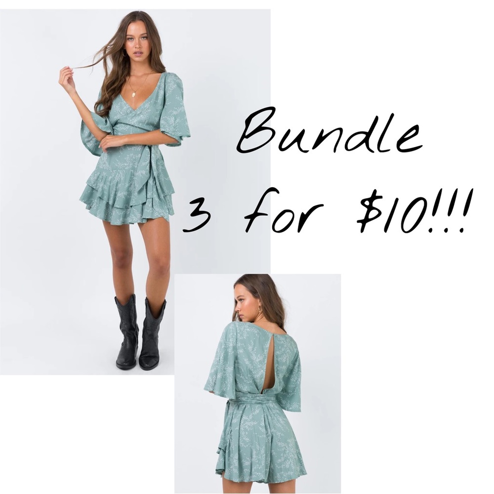 Princess Polly women’s THE LOUIE ROMPER in sage, size 4, nwt!